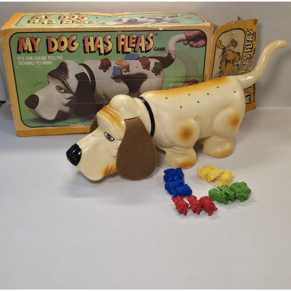 My Dog‎ Has Fleas 1979 Basset Hound Kids Toddler Family Game Box Near Complete